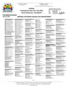 AZ 2016 DUI Holiday Task Force